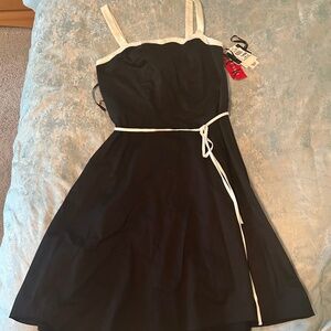 Black and white summer dress